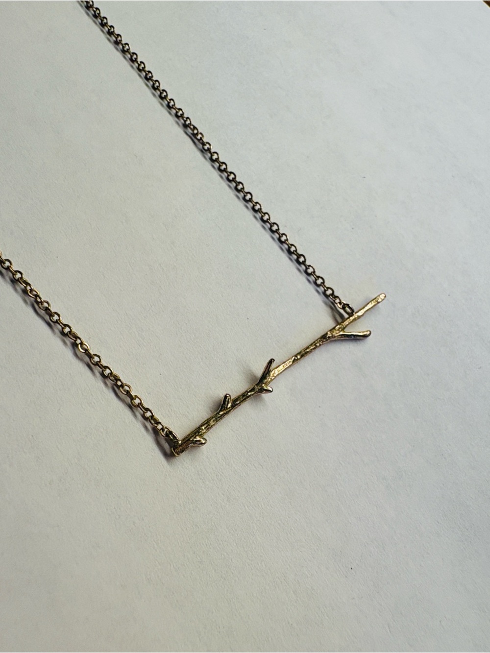 Delicate Branch Pendant Necklace in Silver